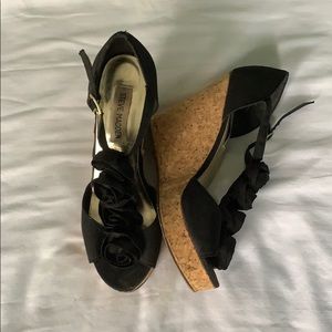 Black Flower Steve Madden Heels
